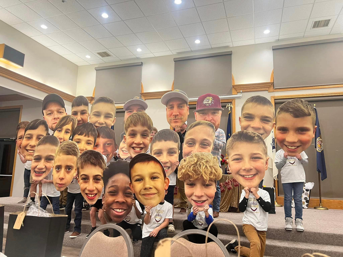 Stow Youth Football Fathead Cut-outs printed and made from 3mm Coroplast corrugated plastic. In Stow, OH