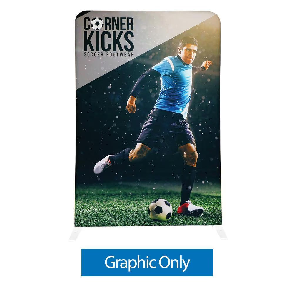 5 ft EZ Stand single-sided fabric graphic with black back fabric, supplied on its own for an existing frame