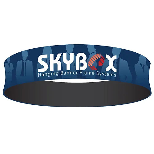 20' Round Trade Show Hanging Sign | Overhead Circular Fabric Display