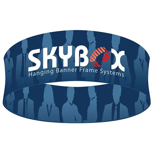 12' Round Trade Show Hanging Sign | Overhead Circular Fabric Banner
