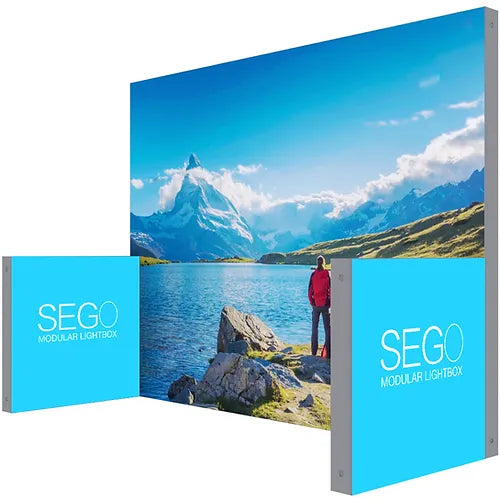 10' x 7.4' SEGO Modular Lightbox Display Configuration E Double-Sided