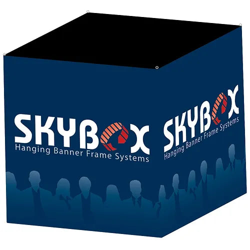 3D Cube Trade Show Hanging Sign | Overhead Square Box Display