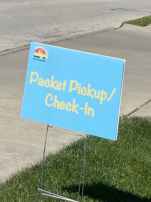Coroplast yard sign printed single-sided on 4mm corrugated plastic, cut to size