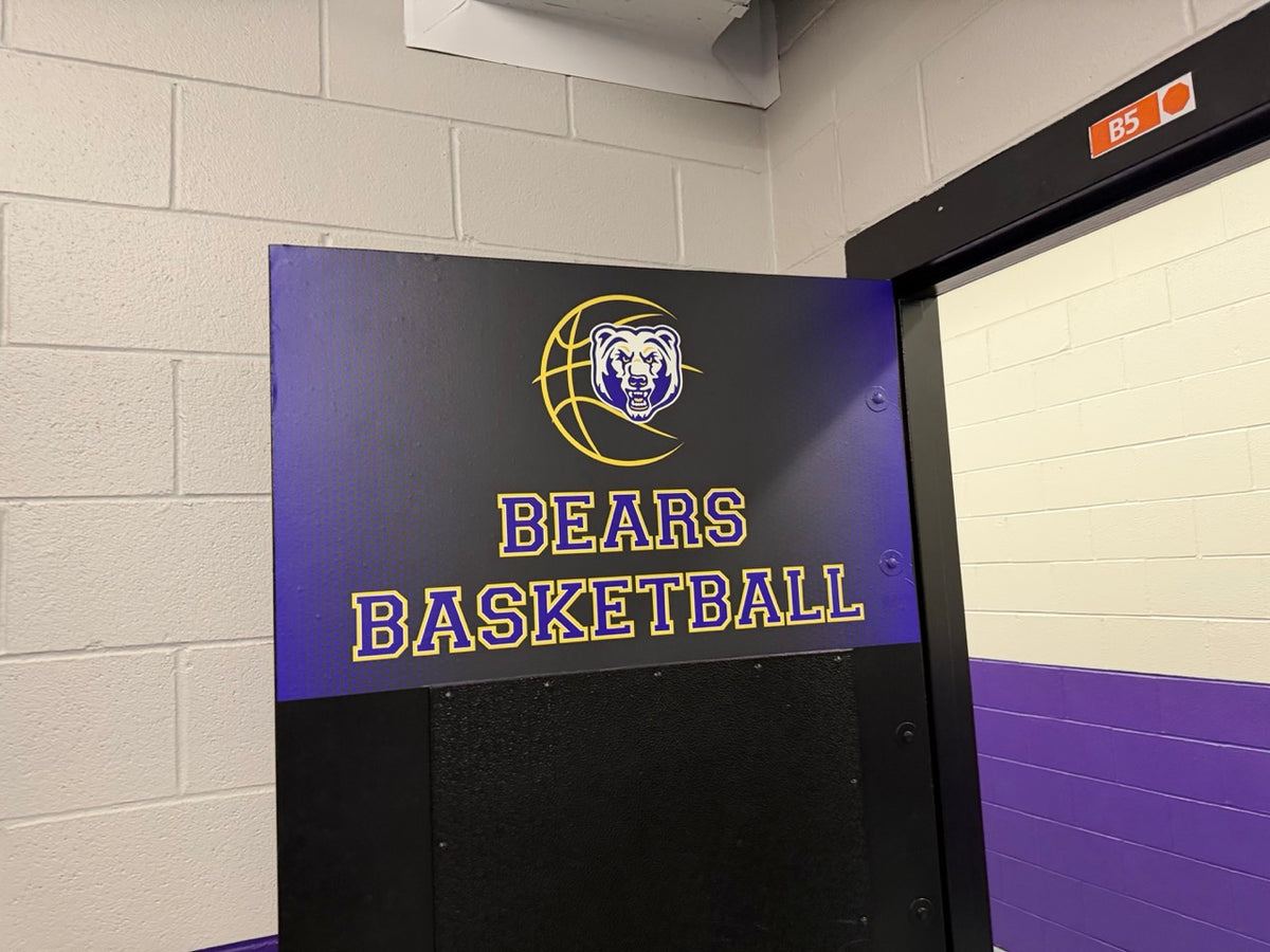 Door Graphic printed on a smooth surface sticker for Boys Basketball at North Royalton HS in North Royalton, OH