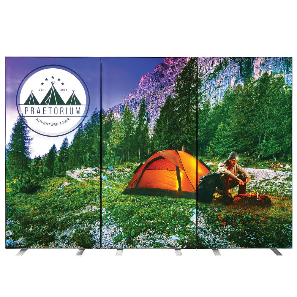 One Choice 3ft backlit LED light box double sided fabric trade show display tower with travel bag