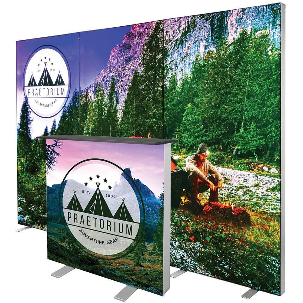 One Choice® Illuminated Lightbox Counter | Backlit Trade Show Podium