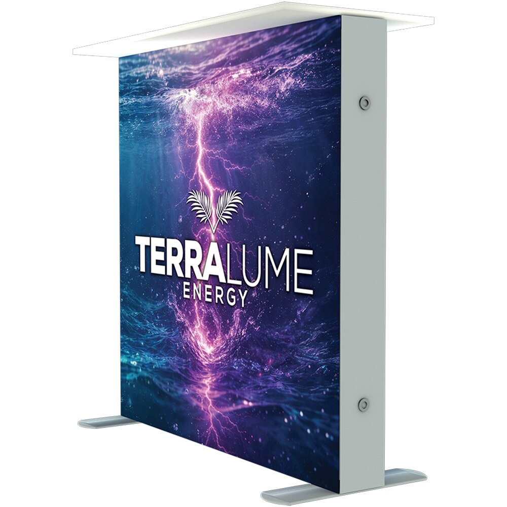 Showbird 120 counter double-sided backlit graphic package