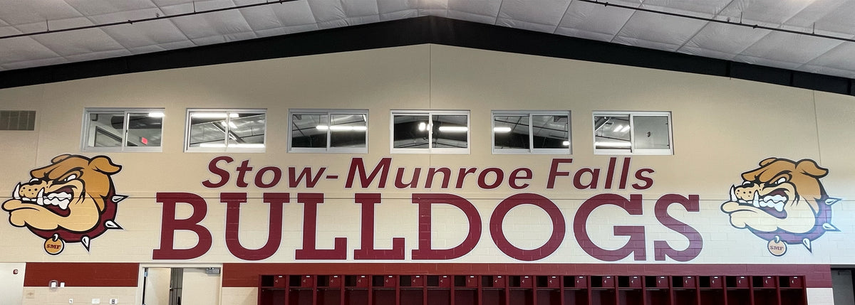 Brick and textured wall graphics- Stow Munroe Falls High School- Stow , OH