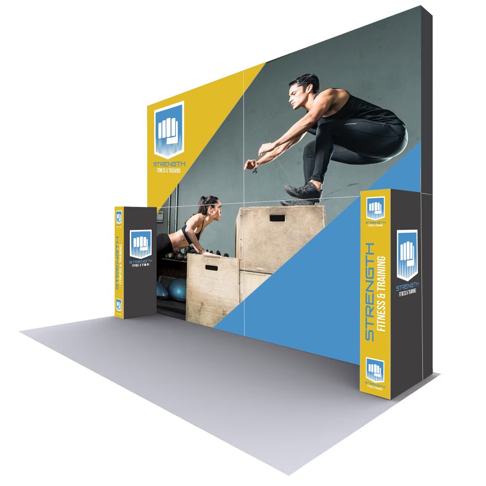 20 x 15 ft Lumiere Light Wall Configuration F double-sided graphic package