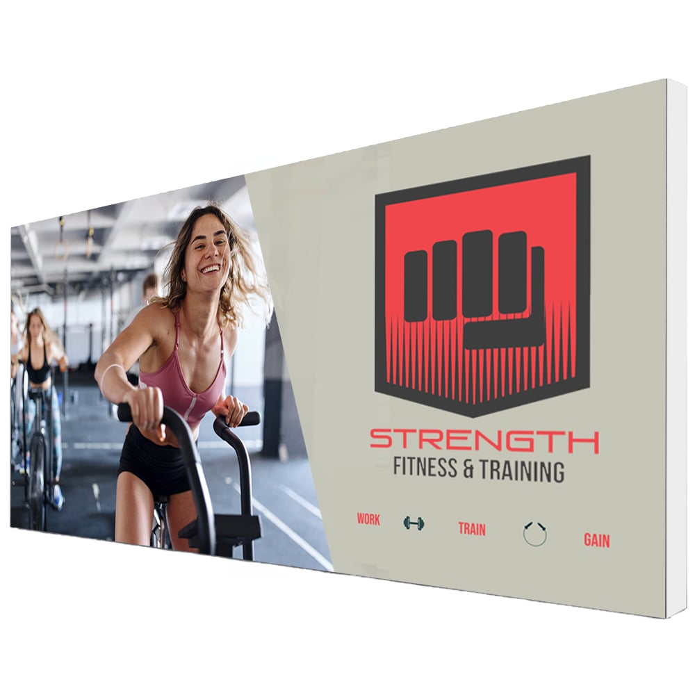 20 x 10 ft Lumiere continuous backlit wall with one seamless lit graphic