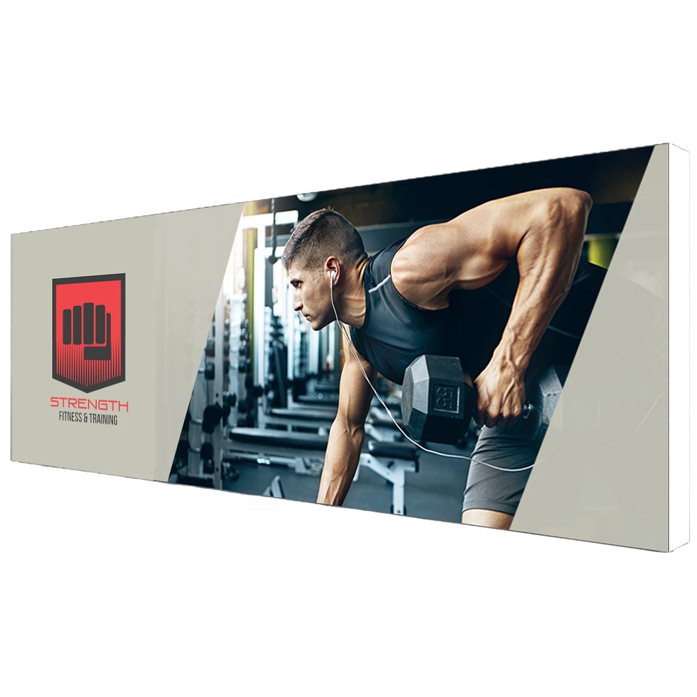 20 x 7.5 ft Lumiere continuous backlit wall, double-sided graphic