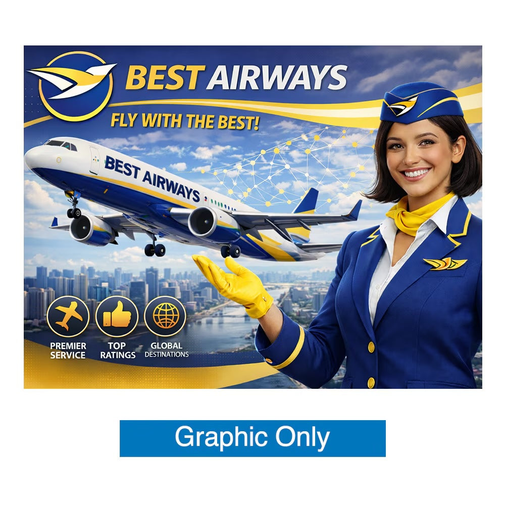 Replacement 10ft single-sided pillowcase fabric graphic print for the convertible EZ Stand Flight.