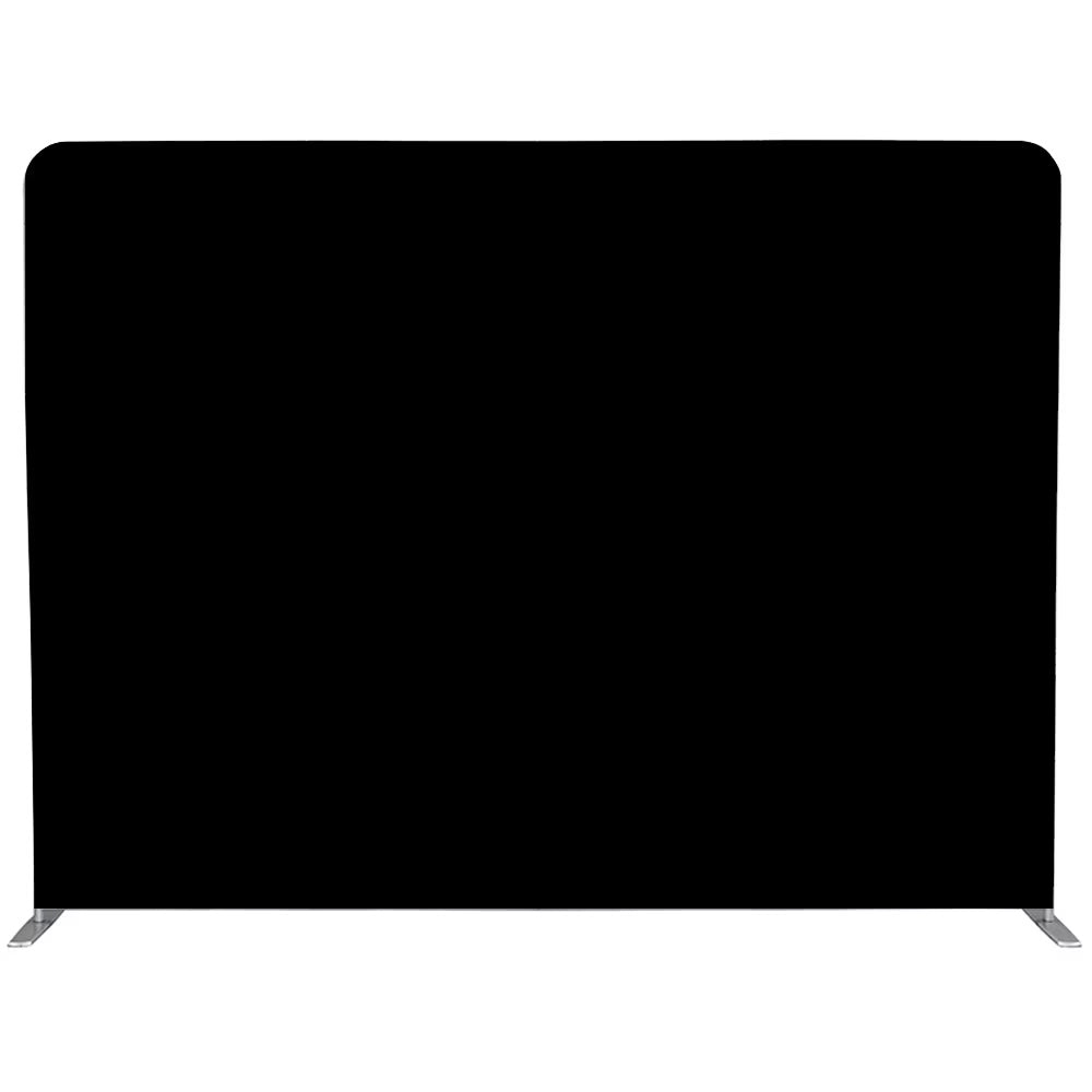 Rear view of the 10ft single-sided EZ Stand Flight display featuring an opaque black back fabric to prevent light bleed.