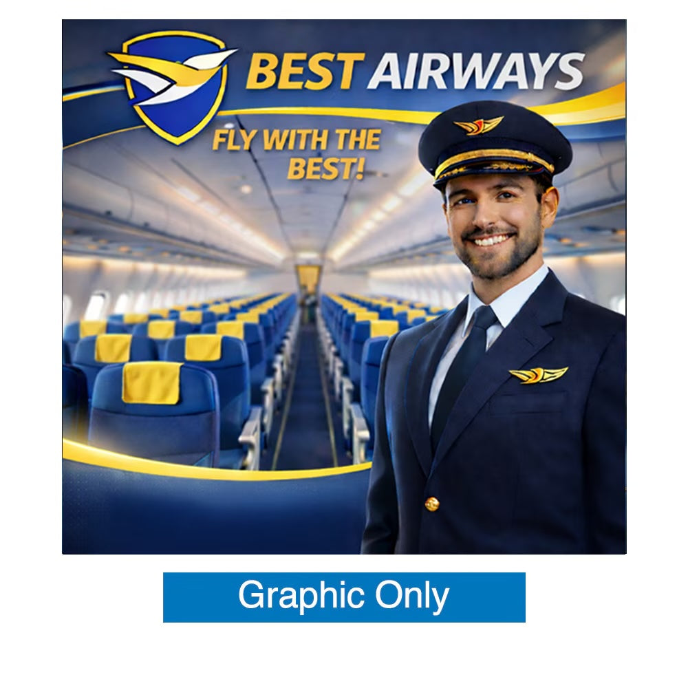 Replacement 8ft single-sided pillowcase fabric graphic print for the convertible EZ Stand Flight.