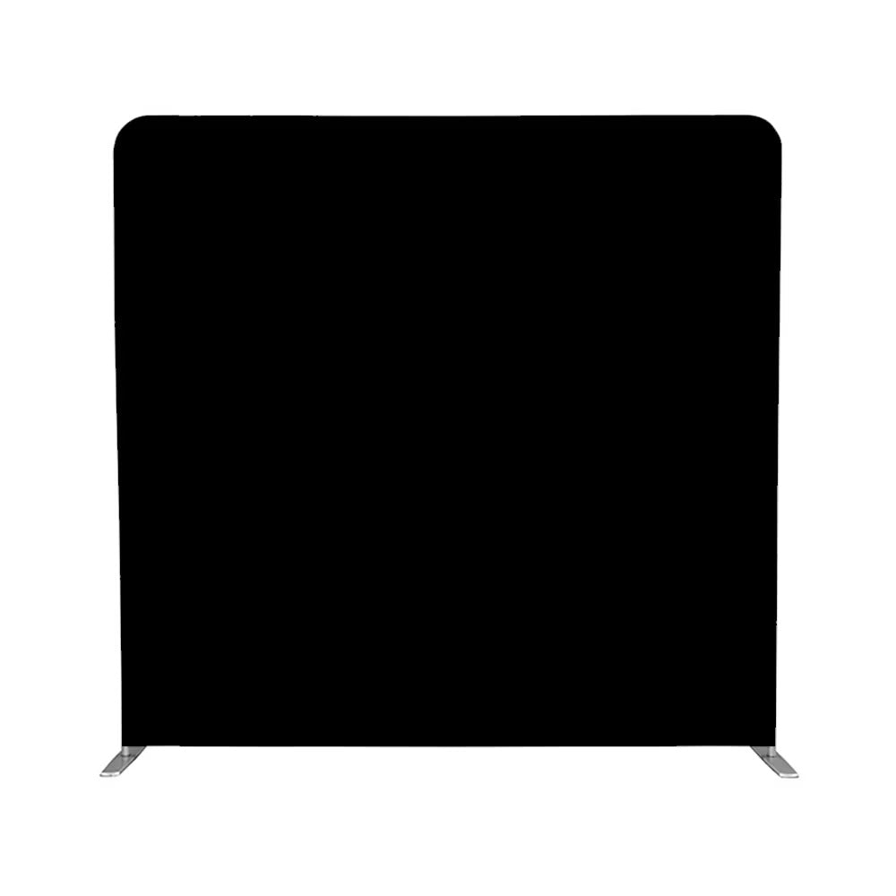 Rear view of the 8ft convertible fabric backwall showing the clean, professional black backing option.