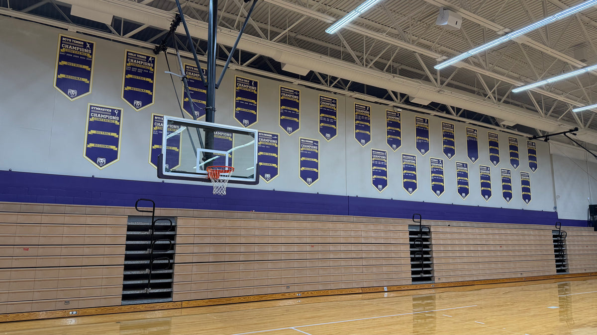 Custom Conference/District/ Regional Championship Banners made from durable 3mm PVC Sintra.