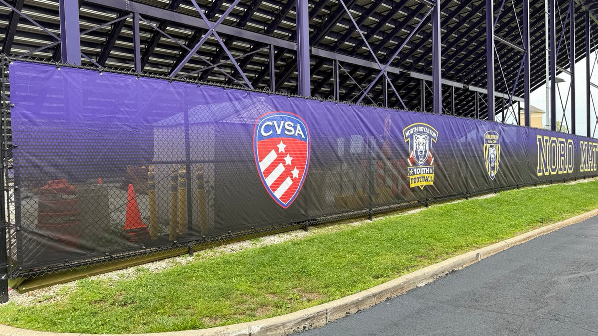 Athletic Fence Mesh Banners | Stadium & Field Windscreen Graphics