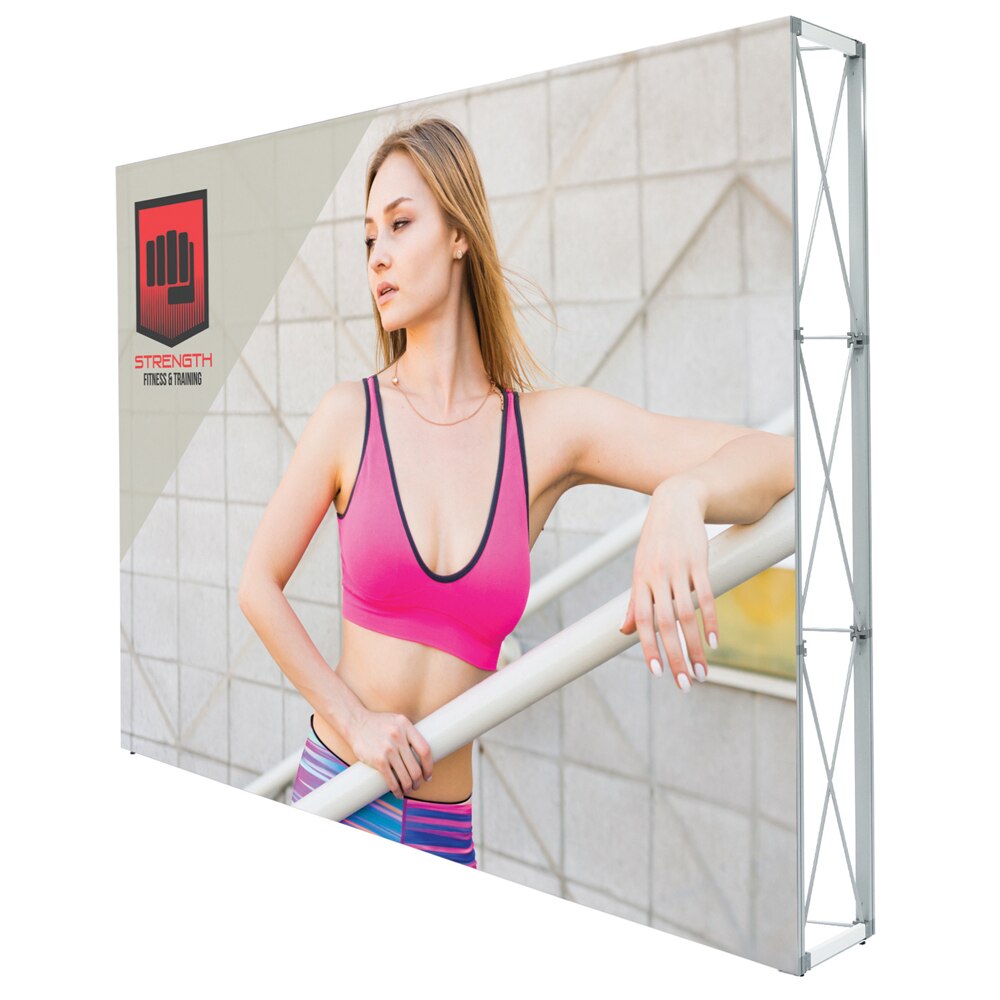 10 x 7.5 ft Lumiere light wall without lights, printed fabric back wall