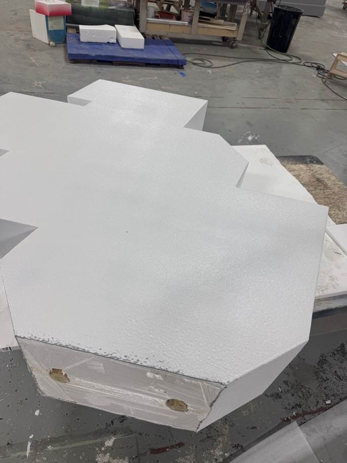 Custom 72-inch 3D foam university logo with polyurea hard-coat for John Carroll University