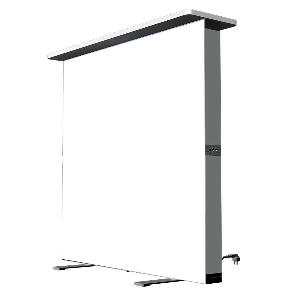 Back view of the single-sided VersaLume counter featuring an opaque blockout panel to stop light bleed.