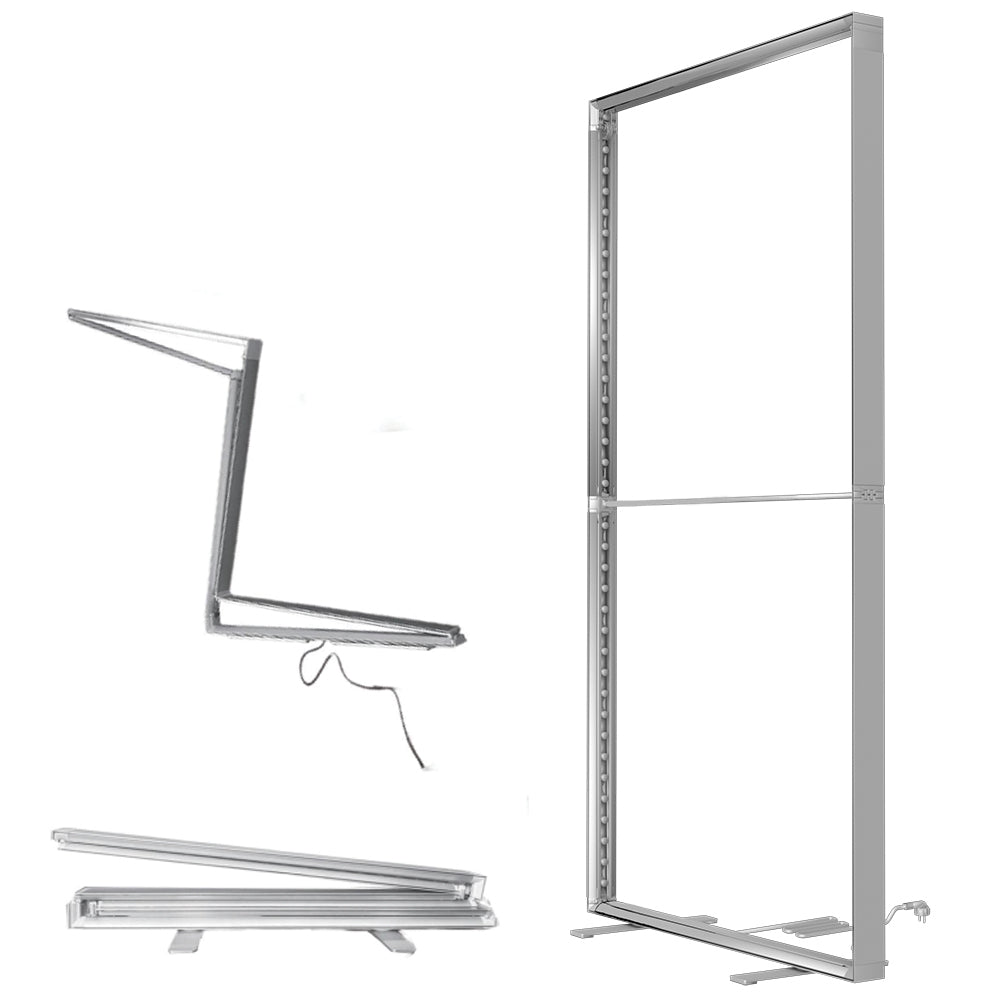 Sequence showing how the tool-free Versalume pop-up frame collapses down in seconds.